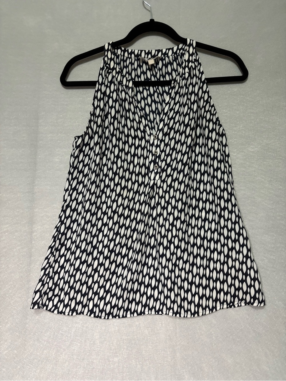 Banana Republic Women’s Teardrop Print Sleeveless Blouse Sz Small
